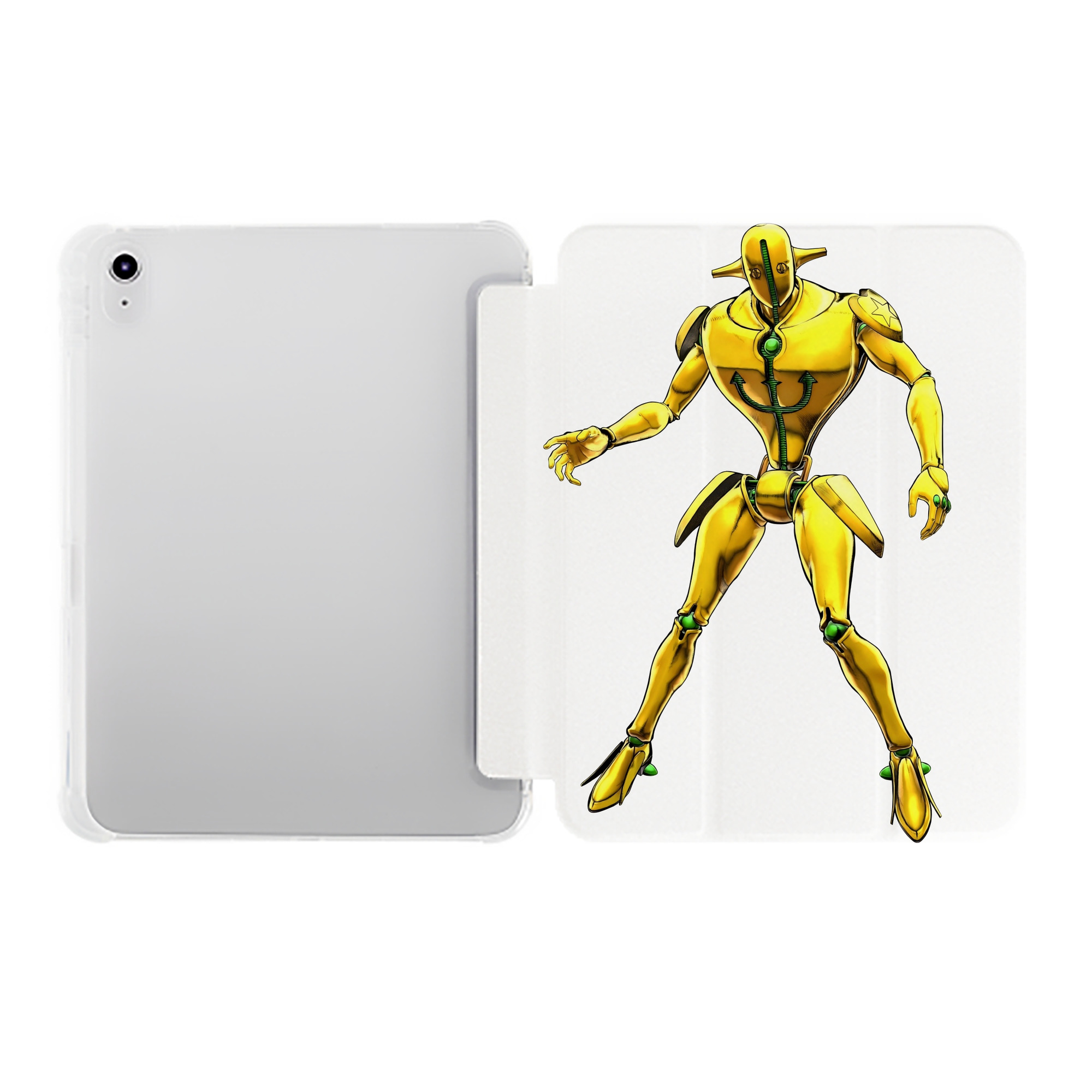 （画像用） ジョジョの奇妙な冒険 JoJo's Bizarre Adventure IPad ケース ペン収納付き 三つ折りスタンド PUレザー×シリコン 対応機種9.5/10.5/10.9インチ